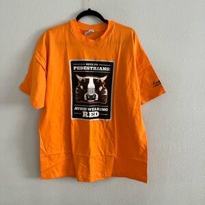 Vintage Hanes Beefy  Man Orange Seattle Short Sleeve T-Shirt ,Size XL